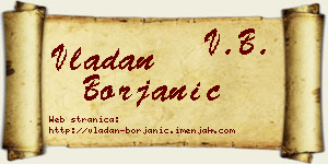 Vladan Borjanić vizit kartica